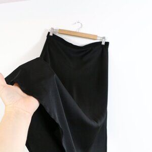 *George Black Shinny Midi Skirt